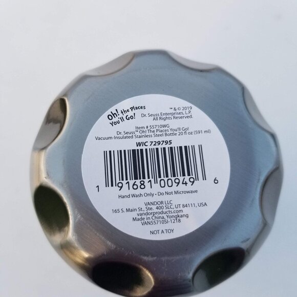 Dr. Suess You’ll Be On Your Way Up! Stainless Steel Insulated Tumbler 20 oz NEW - Picture 2 of 6